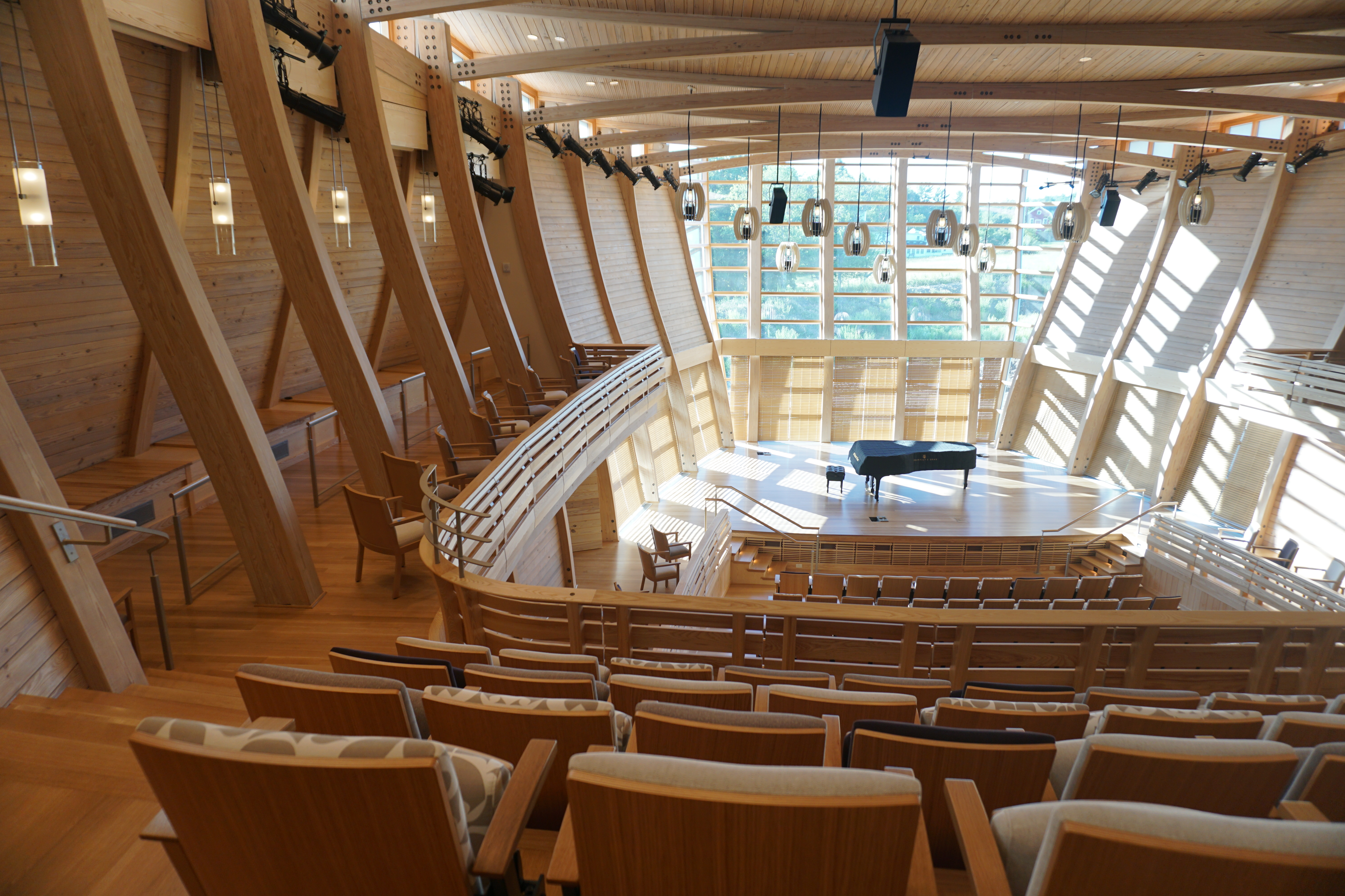 Groton Hill Music School — interior woodwork view 2